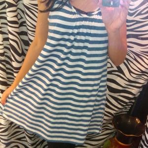 City trends Striped blue an white dress